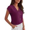 imageANRABESS Women Tops Cap Sleeve Dressy Casual V Neck Shirts 2026 Summer Business Work Blouses Outfits Trendy Spring ClothingPurple