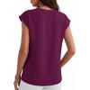 imageANRABESS Women Tops Cap Sleeve Dressy Casual V Neck Shirts 2026 Summer Business Work Blouses Outfits Trendy Spring ClothingPurple