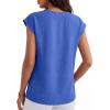 imageANRABESS Women Tops Cap Sleeve Dressy Casual V Neck Shirts 2026 Summer Business Work Blouses Outfits Trendy Spring ClothingRoyal Blue