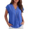 imageANRABESS Women Tops Cap Sleeve Dressy Casual V Neck Shirts 2026 Summer Business Work Blouses Outfits Trendy Spring ClothingRoyal Blue