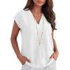 imageANRABESS Women Tops Cap Sleeve Dressy Casual V Neck Shirts 2026 Summer Business Work Blouses Outfits Trendy Spring ClothingWhite