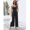 imageANRABESS Women V Neck Spaghetti Strap Wide Leg Dressy Jumpsuits 2026 Summer Casual One Piece Jumper Romper Outfits amp PocketsBlack