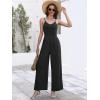 imageANRABESS Women V Neck Spaghetti Strap Wide Leg Dressy Jumpsuits 2026 Summer Casual One Piece Jumper Romper Outfits amp PocketsBlack