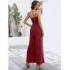 imageANRABESS Women V Neck Spaghetti Strap Wide Leg Dressy Jumpsuits 2026 Summer Casual One Piece Jumper Romper Outfits amp PocketsBurgundy