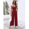 imageANRABESS Women V Neck Spaghetti Strap Wide Leg Dressy Jumpsuits 2026 Summer Casual One Piece Jumper Romper Outfits amp PocketsBurgundy