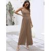 imageANRABESS Women V Neck Spaghetti Strap Wide Leg Dressy Jumpsuits 2026 Summer Casual One Piece Jumper Romper Outfits amp PocketsCoffee