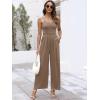 imageANRABESS Women V Neck Spaghetti Strap Wide Leg Dressy Jumpsuits 2026 Summer Casual One Piece Jumper Romper Outfits amp PocketsCoffee