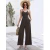 imageANRABESS Women V Neck Spaghetti Strap Wide Leg Dressy Jumpsuits 2026 Summer Casual One Piece Jumper Romper Outfits amp PocketsDeep Brown