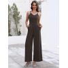 imageANRABESS Women V Neck Spaghetti Strap Wide Leg Dressy Jumpsuits 2026 Summer Casual One Piece Jumper Romper Outfits amp PocketsDeep Brown