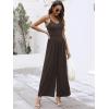 imageANRABESS Women V Neck Spaghetti Strap Wide Leg Dressy Jumpsuits 2026 Summer Casual One Piece Jumper Romper Outfits amp PocketsDeep Brown