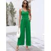 imageANRABESS Women V Neck Spaghetti Strap Wide Leg Dressy Jumpsuits 2026 Summer Casual One Piece Jumper Romper Outfits amp PocketsGrass Green