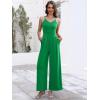 imageANRABESS Women V Neck Spaghetti Strap Wide Leg Dressy Jumpsuits 2026 Summer Casual One Piece Jumper Romper Outfits amp PocketsGrass Green