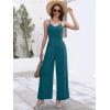 imageANRABESS Women V Neck Spaghetti Strap Wide Leg Dressy Jumpsuits 2026 Summer Casual One Piece Jumper Romper Outfits amp PocketsLake Green