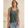 imageANRABESS Women Waffle Knit Tank Tops Sleeveless Scoop Neck Flowy Casual Tunic Shirts 2026 Summer Beach Vacation ClothesArmy Green