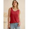 imageANRABESS Women Waffle Knit Tank Tops Sleeveless Scoop Neck Flowy Casual Tunic Shirts 2026 Summer Beach Vacation ClothesBright Red