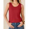 imageANRABESS Women Waffle Knit Tank Tops Sleeveless Scoop Neck Flowy Casual Tunic Shirts 2026 Summer Beach Vacation ClothesBright Red