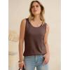 imageANRABESS Women Waffle Knit Tank Tops Sleeveless Scoop Neck Flowy Casual Tunic Shirts 2026 Summer Beach Vacation ClothesRed Brown