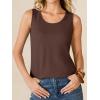 imageANRABESS Women Waffle Knit Tank Tops Sleeveless Scoop Neck Flowy Casual Tunic Shirts 2026 Summer Beach Vacation ClothesRed Brown