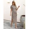 imageANRABESS Womens 2 Piece Outfits Striped Sweater Skirt Sets 2026 Summer Casual Short Sleeve Pullover Tops Travel Midi DressBeige Black
