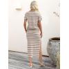 imageANRABESS Womens 2 Piece Outfits Striped Sweater Skirt Sets 2026 Summer Casual Short Sleeve Pullover Tops Travel Midi DressBeige White