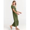 imageANRABESS Womens 2026 Summer Casual Maxi Dress A line Tiered Flowy Short Sleeve Crewneck T Shirt Beach Travel Long DressesArmy Green