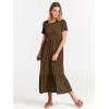 imageANRABESS Womens 2026 Summer Casual Maxi Dress A line Tiered Flowy Short Sleeve Crewneck T Shirt Beach Travel Long DressesCoffee