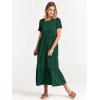 imageANRABESS Womens 2026 Summer Casual Maxi Dress A line Tiered Flowy Short Sleeve Crewneck T Shirt Beach Travel Long DressesDeep Green