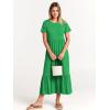 imageANRABESS Womens 2026 Summer Casual Maxi Dress A line Tiered Flowy Short Sleeve Crewneck T Shirt Beach Travel Long DressesForest