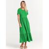 imageANRABESS Womens 2026 Summer Casual Maxi Dress A line Tiered Flowy Short Sleeve Crewneck T Shirt Beach Travel Long DressesForest