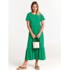 imageANRABESS Womens 2026 Summer Casual Maxi Dress A line Tiered Flowy Short Sleeve Crewneck T Shirt Beach Travel Long DressesGrass