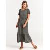 imageANRABESS Womens 2026 Summer Casual Maxi Dress A line Tiered Flowy Short Sleeve Crewneck T Shirt Beach Travel Long DressesGray