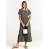 imageANRABESS Womens 2026 Summer Casual Maxi Dress A line Tiered Flowy Short Sleeve Crewneck T Shirt Beach Travel Long DressesGray