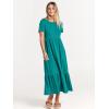 imageANRABESS Womens 2026 Summer Casual Maxi Dress A line Tiered Flowy Short Sleeve Crewneck T Shirt Beach Travel Long DressesLake Green