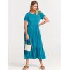 imageANRABESS Womens 2026 Summer Casual Maxi Dress A line Tiered Flowy Short Sleeve Crewneck T Shirt Beach Travel Long DressesSky Blue