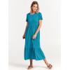 imageANRABESS Womens 2026 Summer Casual Maxi Dress A line Tiered Flowy Short Sleeve Crewneck T Shirt Beach Travel Long DressesSky Blue