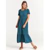 imageANRABESS Womens 2026 Summer Casual Maxi Dress A line Tiered Flowy Short Sleeve Crewneck T Shirt Beach Travel Long DressesTeal Blue