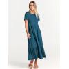 imageANRABESS Womens 2026 Summer Casual Maxi Dress A line Tiered Flowy Short Sleeve Crewneck T Shirt Beach Travel Long DressesTeal Blue