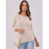 imageANRABESS Womens 34 Long Sleeve Tops Ribbed Knit Slim Fitted Shirts Basic Tee Fall Outfits 2026 Fashion Y2K ClothesBeige