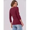 imageANRABESS Womens 34 Long Sleeve Tops Ribbed Knit Slim Fitted Shirts Basic Tee Fall Outfits 2026 Fashion Y2K ClothesBurgundy