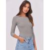 imageANRABESS Womens 34 Long Sleeve Tops Ribbed Knit Slim Fitted Shirts Basic Tee Fall Outfits 2026 Fashion Y2K ClothesDark Khaki