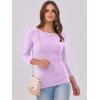 imageANRABESS Womens 34 Long Sleeve Tops Ribbed Knit Slim Fitted Shirts Basic Tee Fall Outfits 2026 Fashion Y2K ClothesPurple