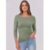 imageANRABESS Womens 34 Long Sleeve Tops Ribbed Knit Slim Fitted Shirts Basic Tee Fall Outfits 2026 Fashion Y2K ClothesSage Green
