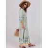 imageANRABESS Womens Boho Maxi Dresses 2026 Summer V Neck Puff Sleeve Floral Flowy Swing Fall Casual Long DressBlue Floral