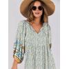 imageANRABESS Womens Boho Maxi Dresses 2026 Summer V Neck Puff Sleeve Floral Flowy Swing Fall Casual Long DressBlue Floral