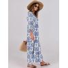 imageANRABESS Womens Boho Maxi Dresses 2026 Summer V Neck Puff Sleeve Floral Flowy Swing Fall Casual Long DressBlue Khaki