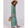 imageANRABESS Womens Boho Maxi Dresses 2026 Summer V Neck Puff Sleeve Floral Flowy Swing Fall Casual Long DressGreen
