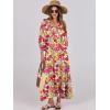 imageANRABESS Womens Boho Maxi Dresses 2026 Summer V Neck Puff Sleeve Floral Flowy Swing Fall Casual Long DressPurple Orange Floral