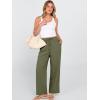 imageANRABESS Womens Casual Pants Summer High Waist Drawstring Loose Fit 2026 Beach Lightweight Comfy Lounge Trousers with Pockets Army Green Large