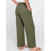 imageANRABESS Womens Casual Pants Summer High Waist Drawstring Loose Fit 2026 Beach Lightweight Comfy Lounge Trousers with Pockets Army Green Large