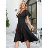 imageANRABESS Womens Cocktail Dress Semi Formal Wedding Guest Wrap Midi Dresses Summer Western A Line High Low Ruffled DressBlack